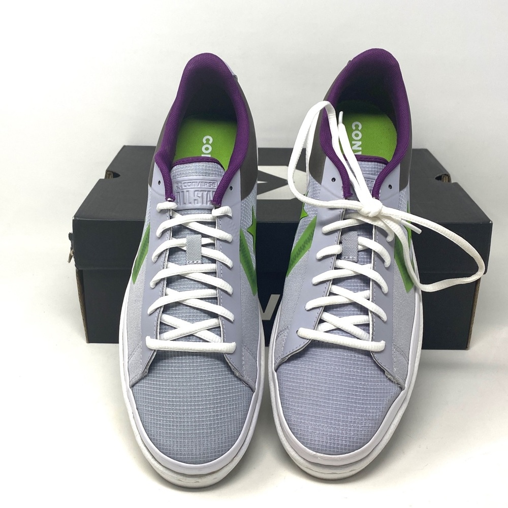 💖MEGA SALE💖Converse Pro Leather OX   Gravel Bold Wasabi Canvas Women  170758C - Picture 4 of 10